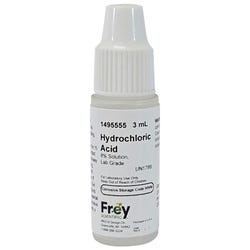 Frey Scientific Hydrochloric Acid, Clear, 8% Solution Dropper, HCl, Liquid, Lab Grade 1495555