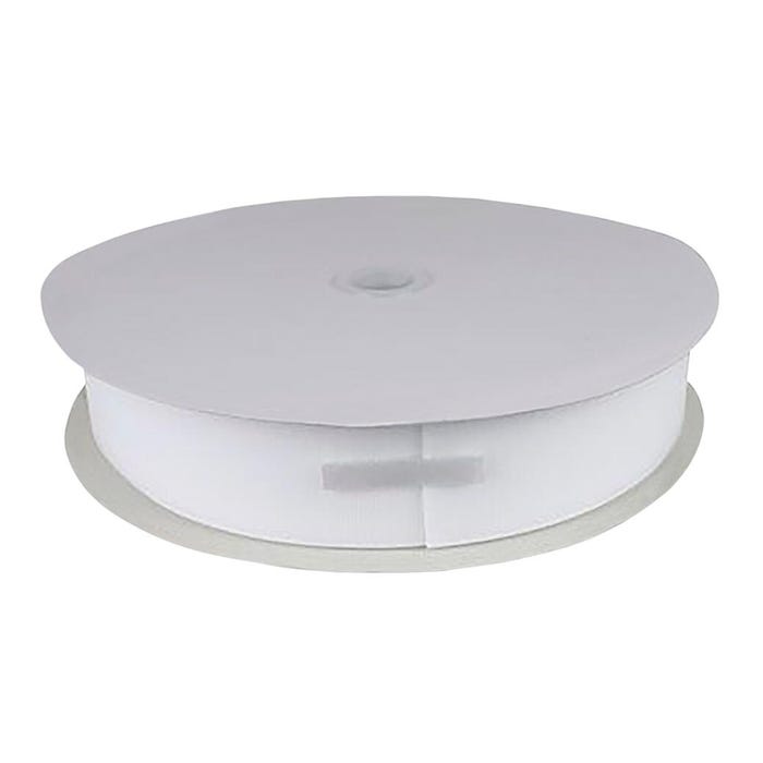 Fabrication Enterprises Adhesive Back Loop Fastener, 10 Yards x 1 Inch, White