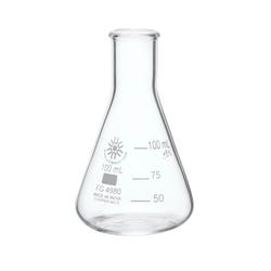 United Scientific Erlenmeyer Flask, Narrow Mouth, Borosilicate Glass, 100ml, Item Number 2090001
