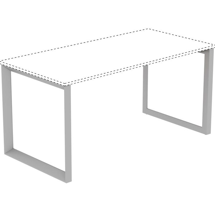 Lorell Relevance Series Desk-height Leg Frame, 28-1/2 x 29 inches, Silver