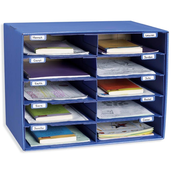 Classroom Keepers 10-Slot Mailbox, 16-3/8 x 12-7/8 x 21 Inches