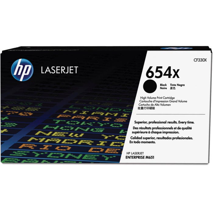 HP 654X Ink Cartridge, CF330X, Black