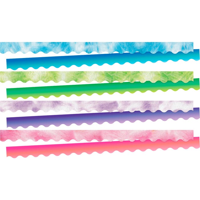 Barker Creek Tie-Dye and Ombre Double-Side Borders, 2-1/4 x 36 Inches, Set of 4