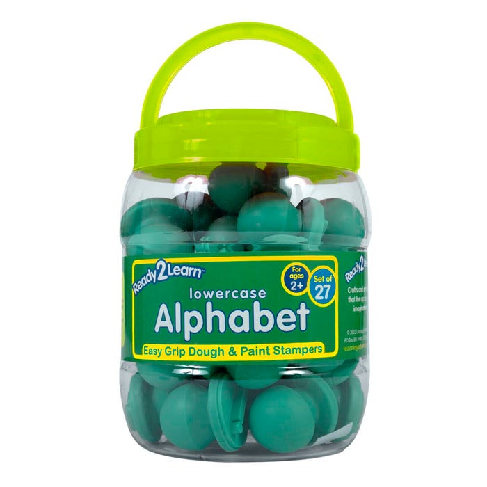 Ready2Learn Easy Grip Dough And Paint Stampers, Lowercase, Set of 27