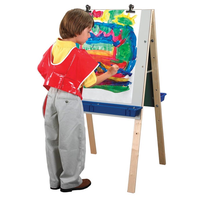 Childcraft Basic Double Adjustable Easel, Dry Erase Panels, 24 x 23-5/8 x 44-3/4 Inches</li><li>