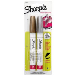 Sharpie Oil-Based Paint Markers, Medium Point, Metallic Gold and Silver, Set of 2 405867