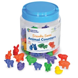 Learning Resources Friendly Farm Animal Counters, Set of 72 321928