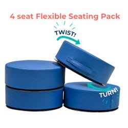 Bouncyband Soft-Twisty Floor Seat, 12 Dia x 4 Inches, Set of 4