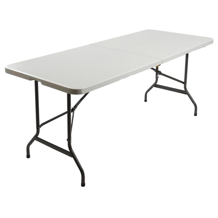 Iceberg Indestructible Classic Folding Table, Bi-Fold, Rectangle, Gray Frame