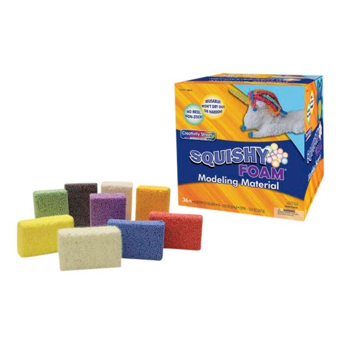 Creativity Street Squishy Foam Modeling Foam Set, 7/20 Ounce, Assorted Colors, Set of 36