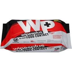 CFS Brands WipesPlus Food Contact Sanitizing Wipes, Resealable Refill Pack, 80 Count, Pack of 12