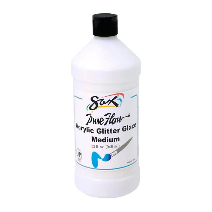 Sax Acrylic Glitter Glaze Medium Preparation, 1 Quart