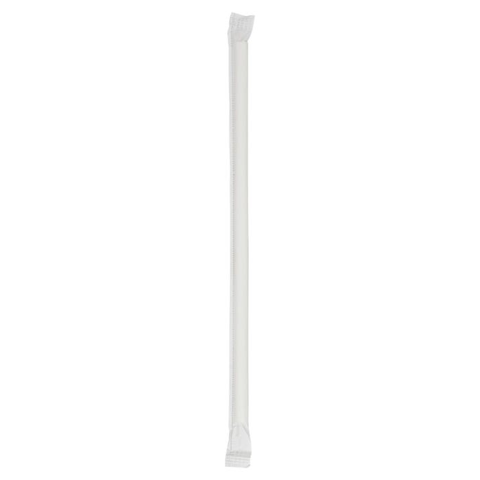 Empress Earth Wrapped Jumbo Paper Straws, 7-3/4 Inches, White, Case of 2000