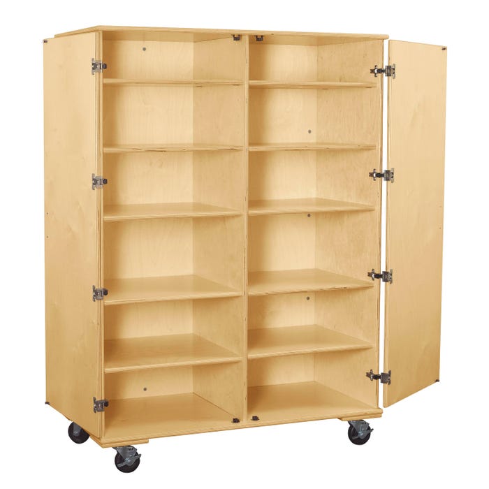 Classroom Select Large Mobile Divided Adjustable Shelf Storage