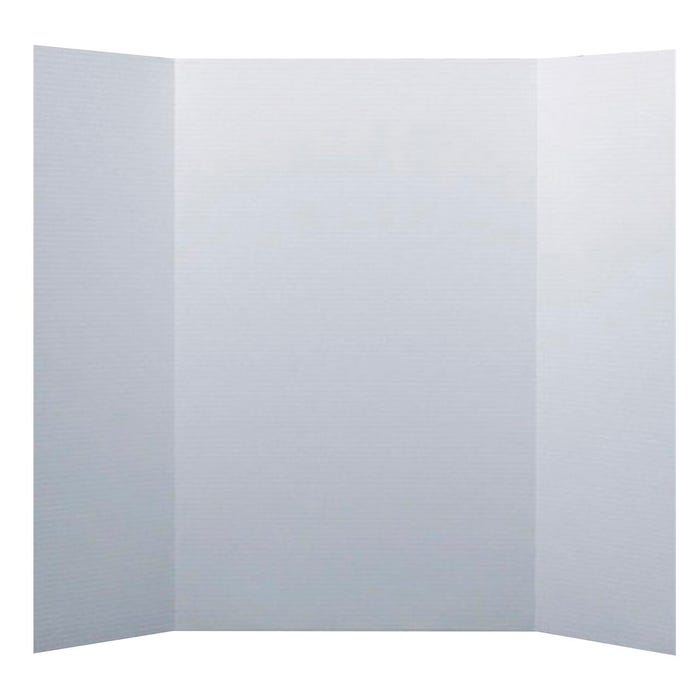 Flipside Mini Tri-Fold Display Board, 14 x 22 Inches, White