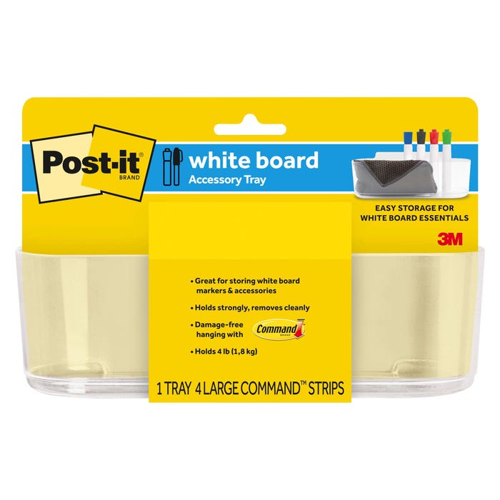Post-it Dry Erase Accessory Tray, Clear