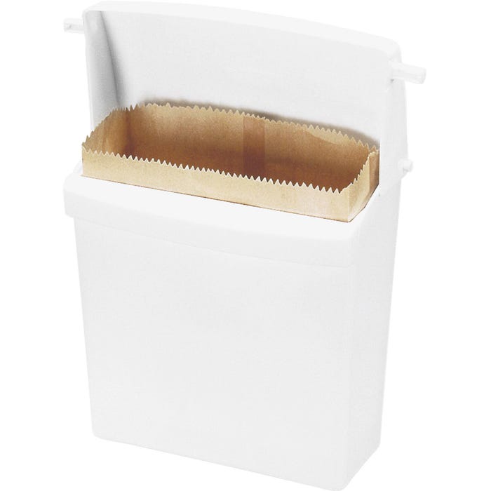 Rubbermaid Compact Sanitary Napkin Receptacle, Plastic, 12-1/2 x 5-1/4 x 10-3/4 Inches