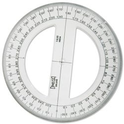 SI Manufacturing Circular Protractor, 6 Inch Diameter