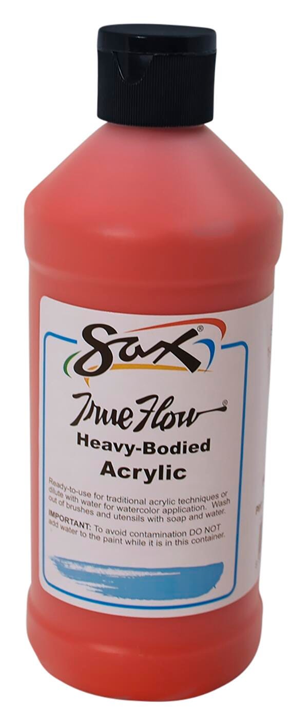 Sax Heavy Body Acrylic Paint, 1 Pint, Fire Red 1572460