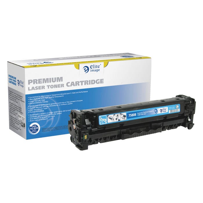 Elite Image Remanufactured Toner Cartridge for HP CE411A, Cyan