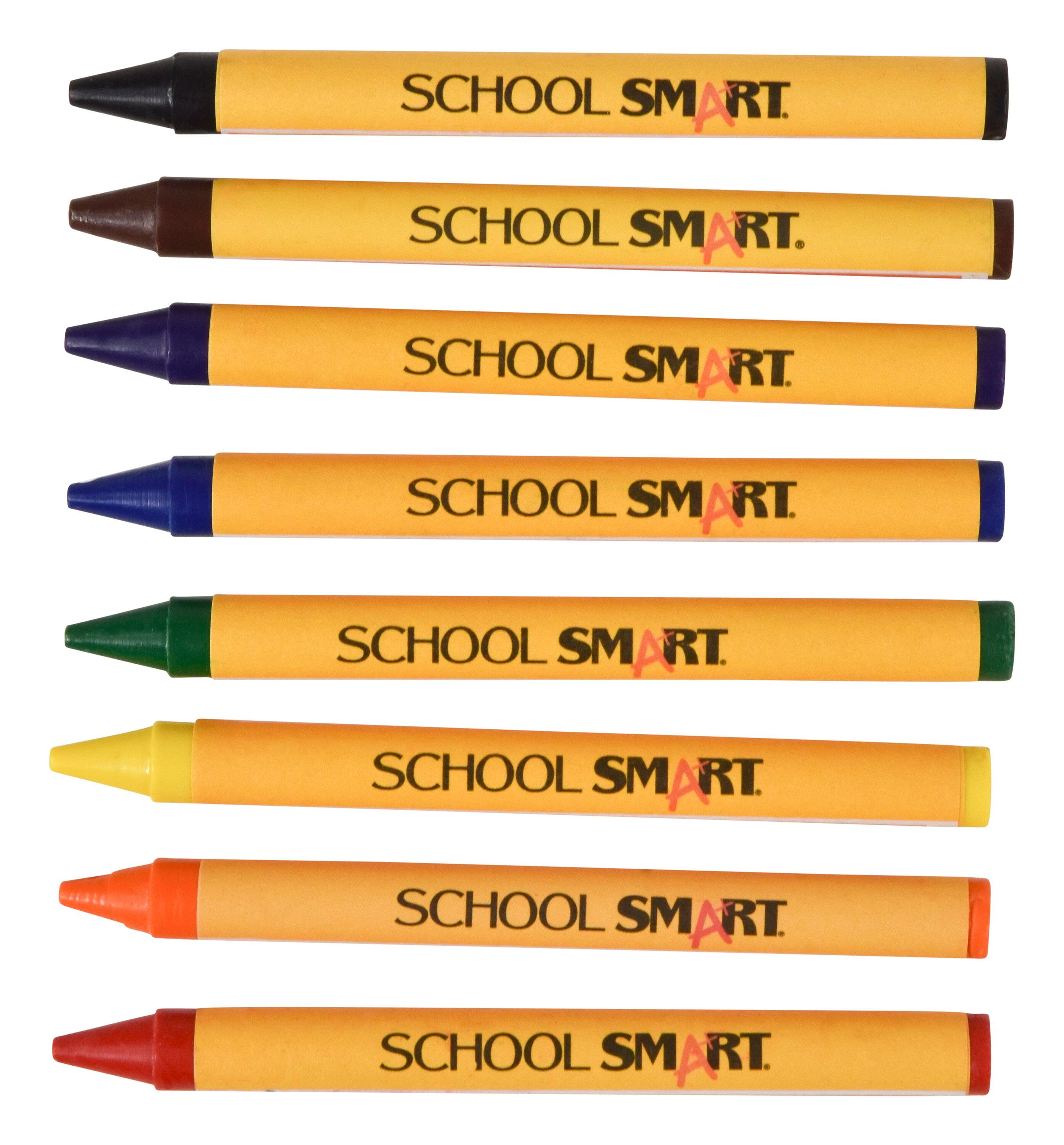 Image for School Smart Crayons, Standard Size, Assorted Colors, Set of 8 from School Specialty