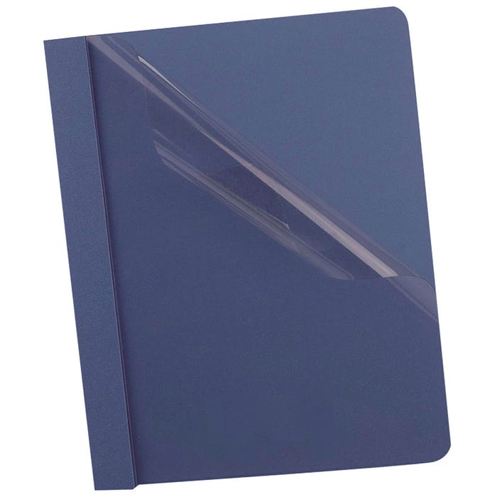 Oxford Clear Front Report Covers, 8-1/2 x 11 Inches, 100 Sheet Capacity, Dark Blue, Pack of 25