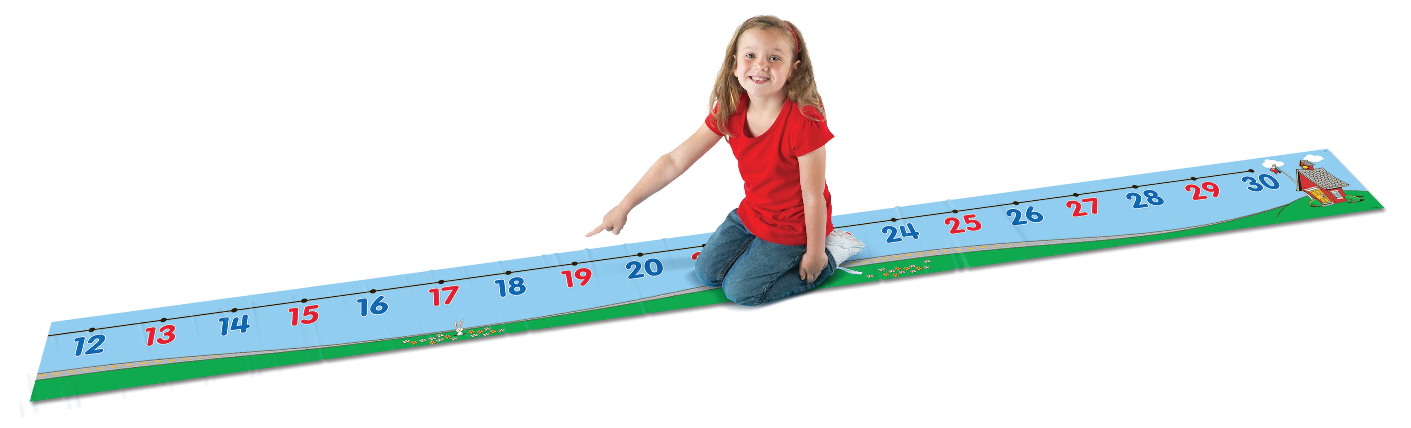 Image for Learning Resources 0 to 30 Number Line Floor Mat, 22 x 1 Feet from School Specialty