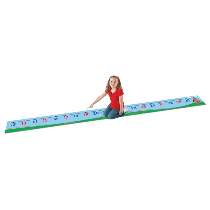 Learning Resources 0 to 30 Number Line Floor Mat, 22 x 1 Feet