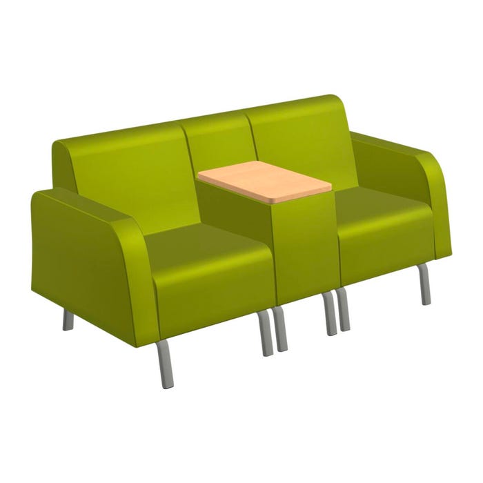 Classroom Select Soft Seating NeoLink Integrated Center, Two Arm Chairs, 66 x 32 x 34 Inches