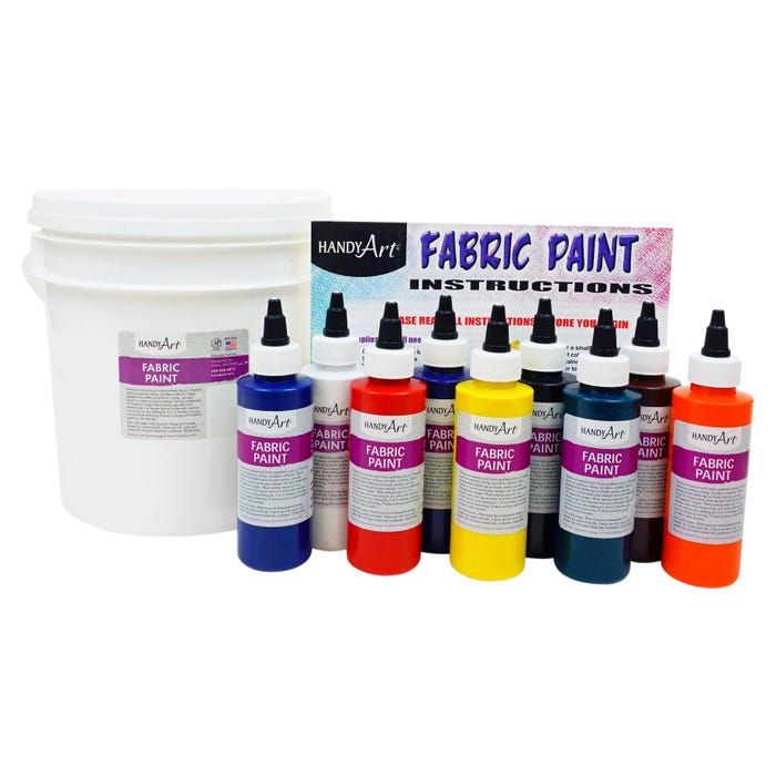 Handy Art Fabric Paint Bucket Kit, Multiple Colors, Set of 9