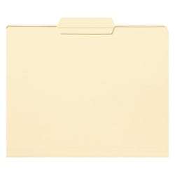 Smead Reinforced File Folder, Letter Size, 1/3 Center Cut, Manila, Pack of 100