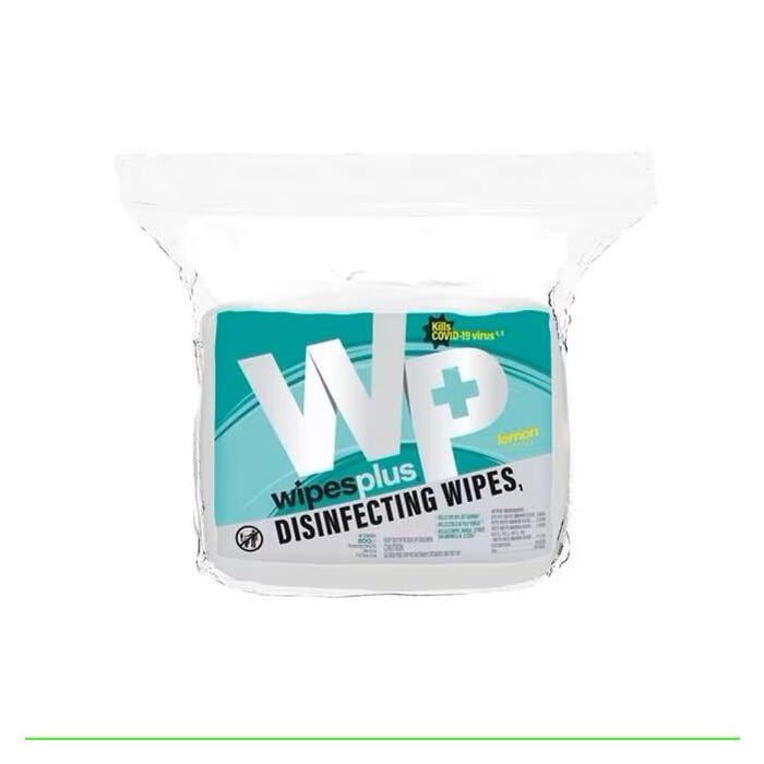 WipesPlus Disinfecting Surface Wipes Dispenser Refill Bags, 800 Count, Pack of 4