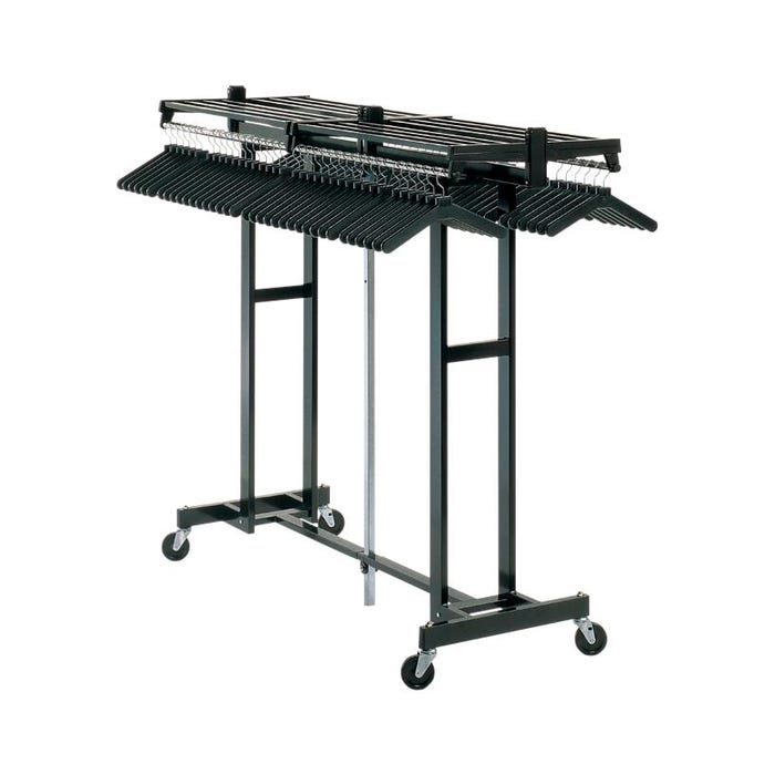 Magnuson Mega Rak Hanger Style Portable Folding Coat Rack, 72 x 25 x 60 Inches, Black
