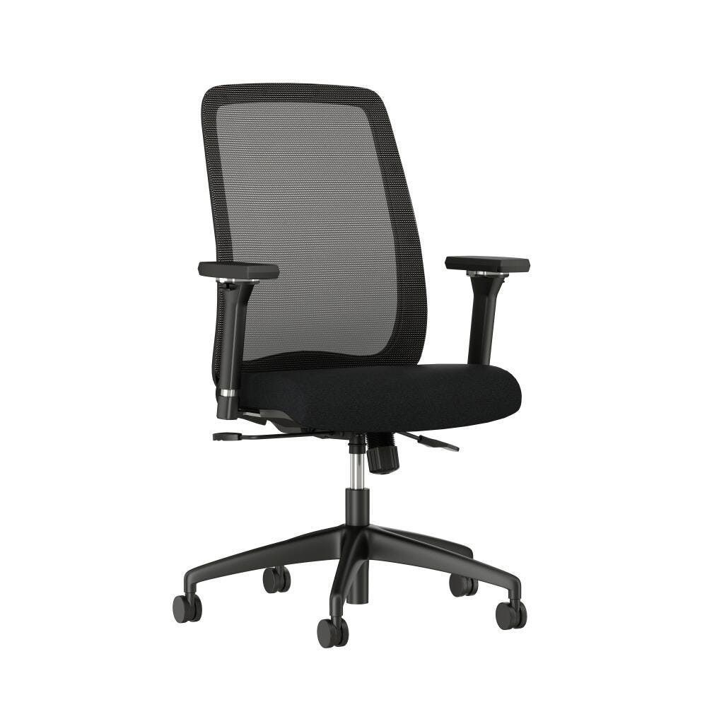Affordable Interior Systems Bolton Task Chair, 26 x 24 x 45 Inches, Black
