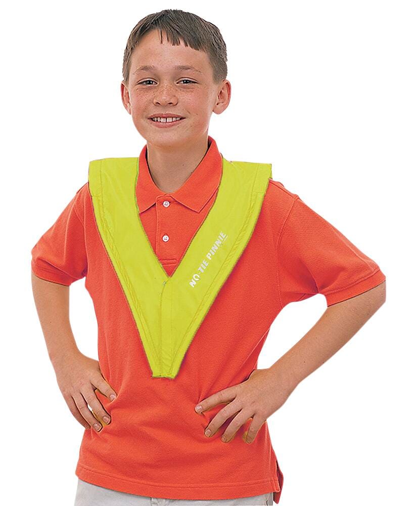 Image for FlagHouse No Tie Pinnie, Child, Yellow from School Specialty