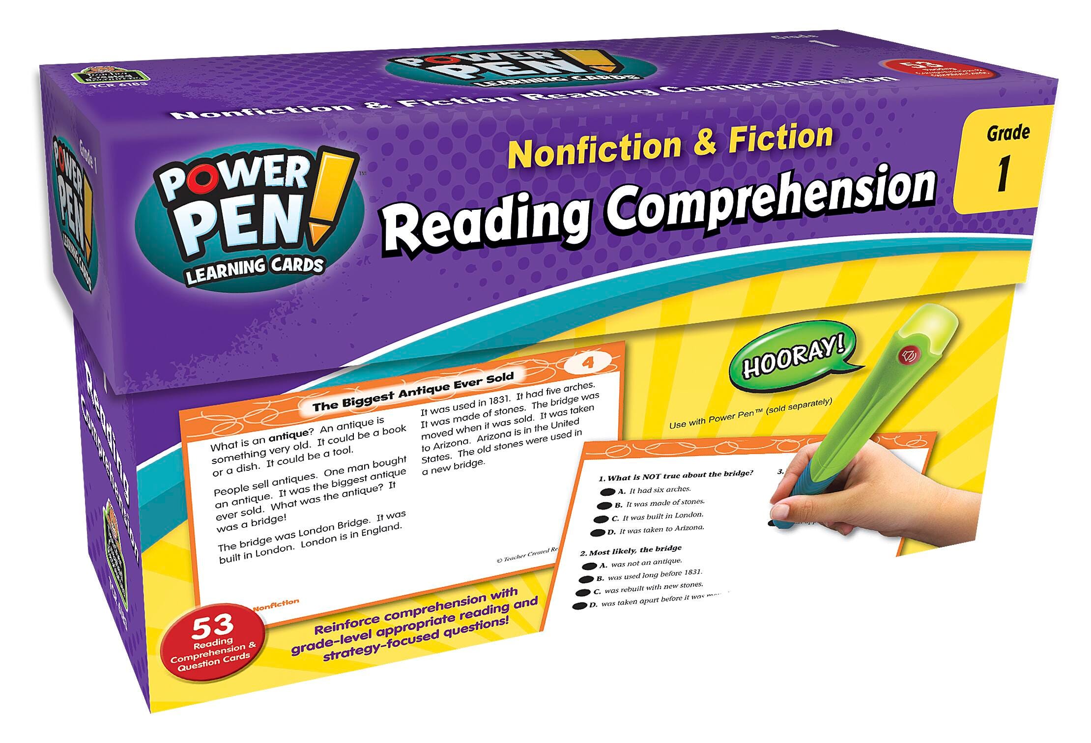 Teacher Created Resources Power Pen Learning Cards Reading Comprehension, Grade 1 1567997