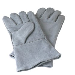 Steiner Enterprises Inc Economy Welding Gloves, 14 in L, Split Cowhide, Gray, Pack of 2