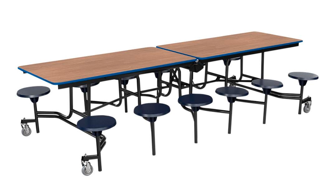 Classroom Select Mobile Table, 12 Stools, Rectangle 4001256