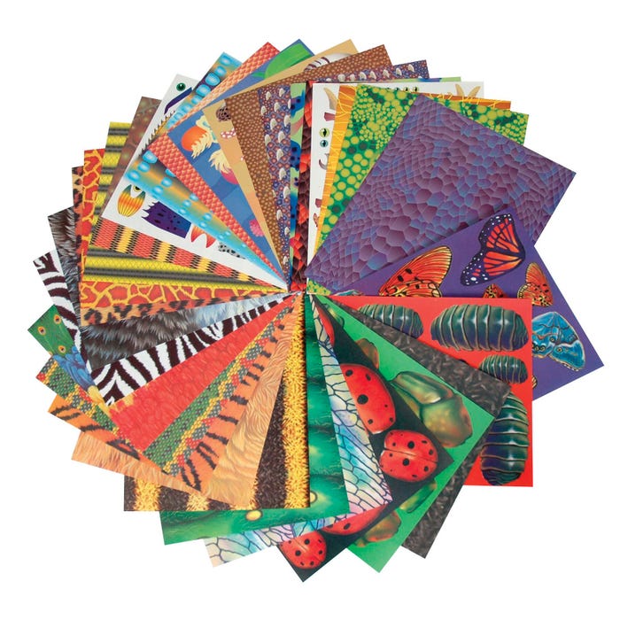 Roylco Animal and Creatures Paper, 8-1/2 x 11 Inches, Pack of 96