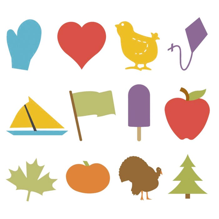 AccuCut Calendar Die Set #1, Large, Set of 12