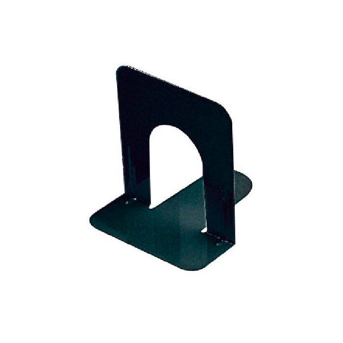 School Smart Steel Non-Skid Bookend Set, 5-3/4 x 6 Inches, Standard, Black, Set of 2