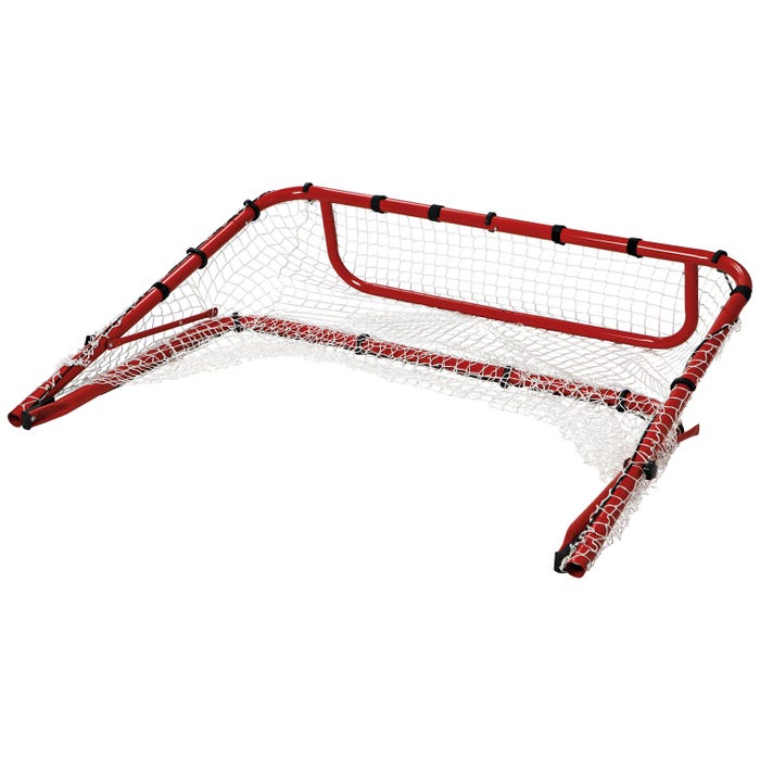 Sportime Folding Steel Hockey Goal, 54 x 44 x 30 Inches, Red