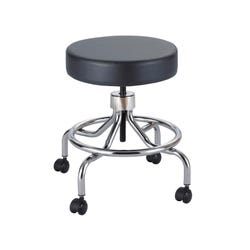 Safco Lab Stool with Screw Lift and Low Base, Black Seat