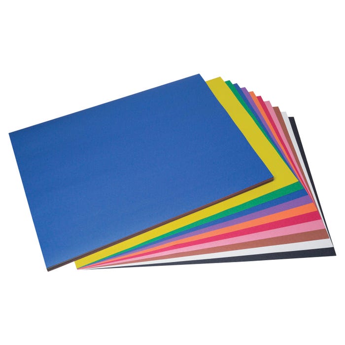 Prang Medium Weight Construction Paper, 24 x 36 Inches, Assorted Colors, 50 Sheets