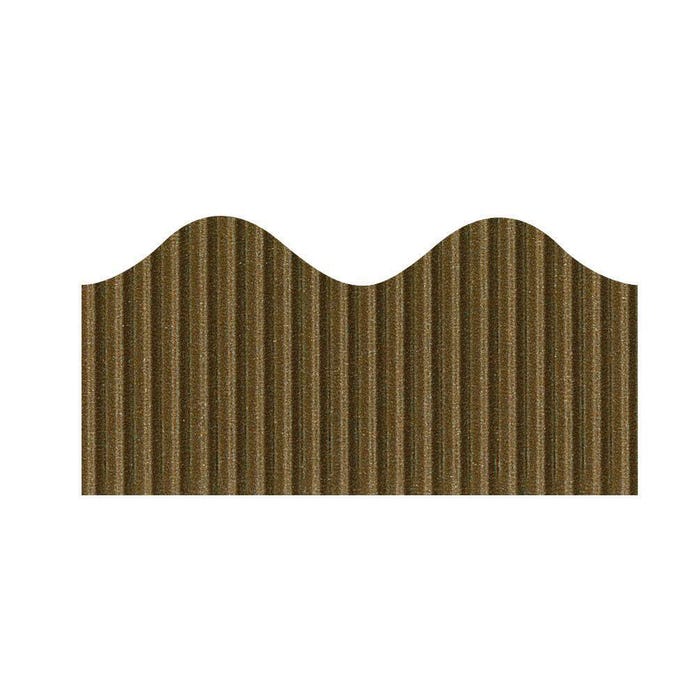 Bordette Scalloped Decorative Border Roll, 2-1/4 Inches x 50 Feet, Brown