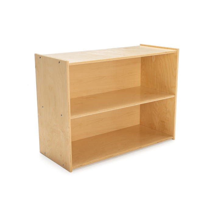 Childcraft ABC Furnishings 2-Shelf Deep Shelf Storage Unit for Classrooms, Wooden, 36 x 16 x 27-3/8 Inches
