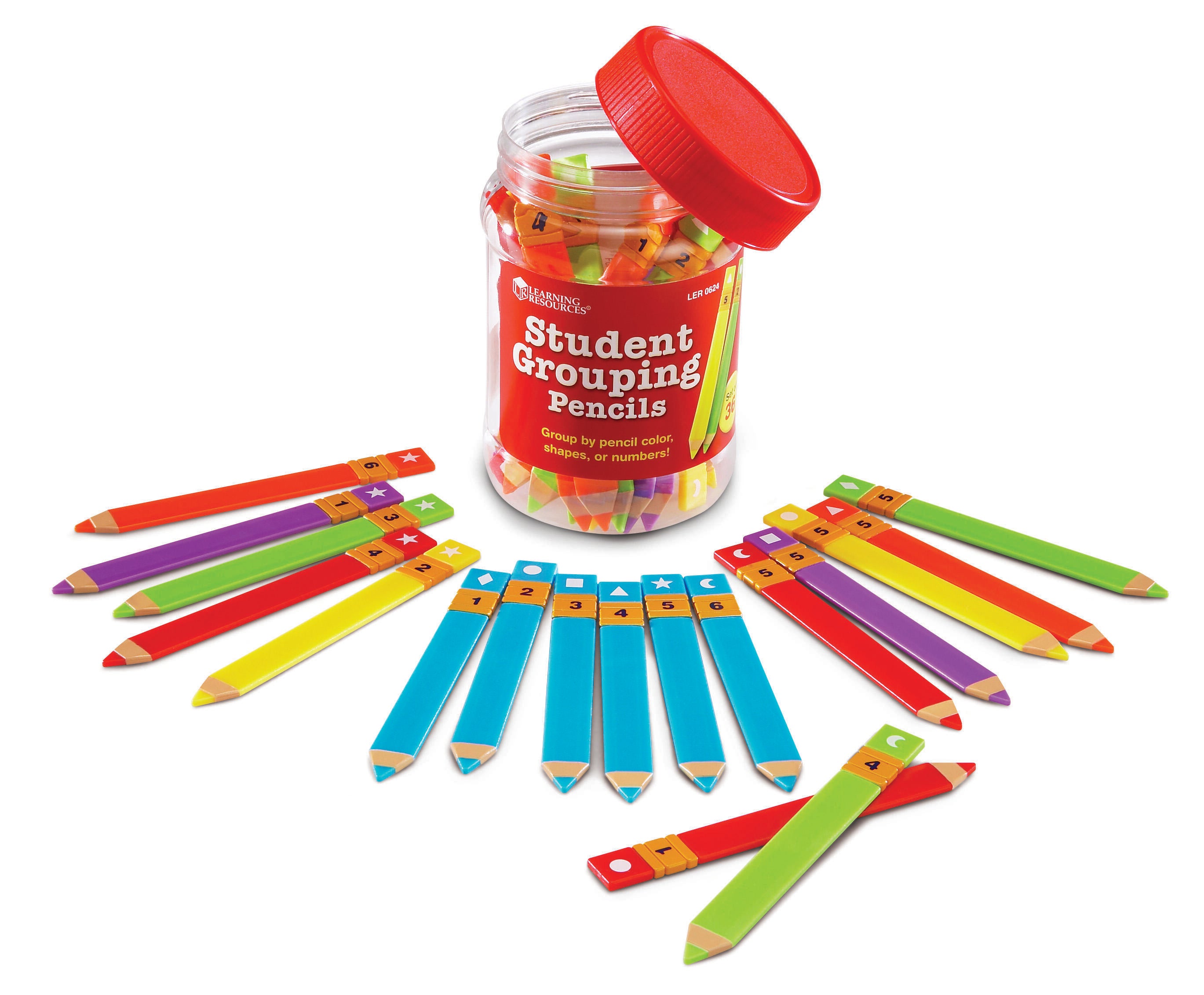 Learning Resources Student Grouping Pencils, Set of 36 088510