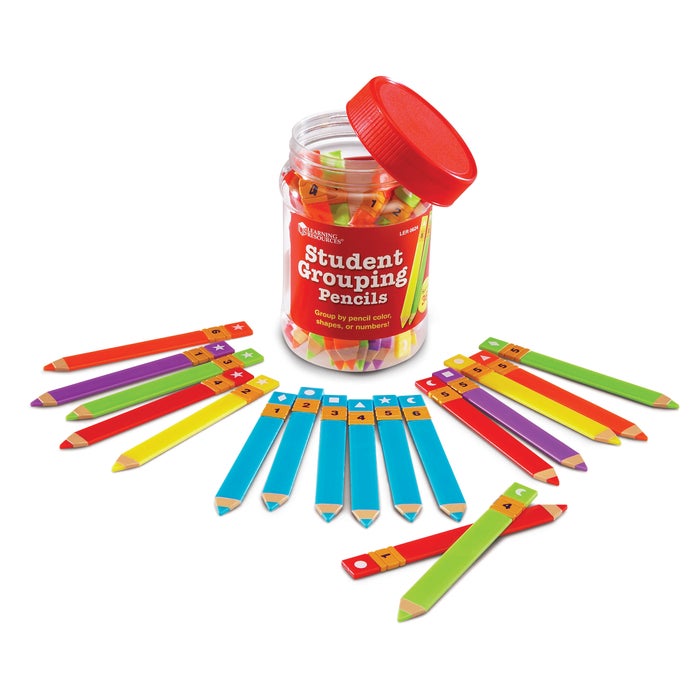 Learning Resources Student Grouping Pencils, Assorted Colors, Set of 36