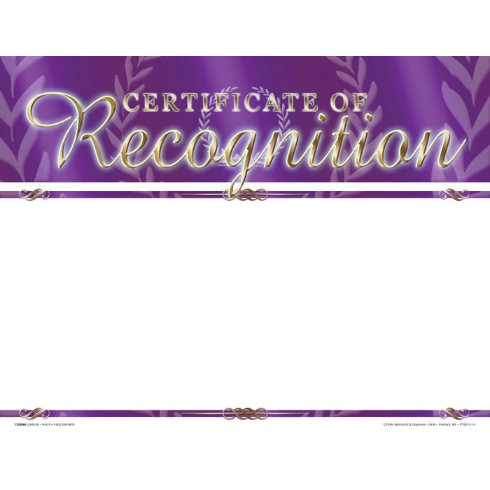 Achieve It! Certificate of Recognition Awards, Blank Item, 11 x 8-1/2 Inches, Pack of 25