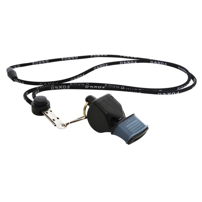 Fox 40 Classic Cushioned Mouth Grip No-Pea Whistle, Black